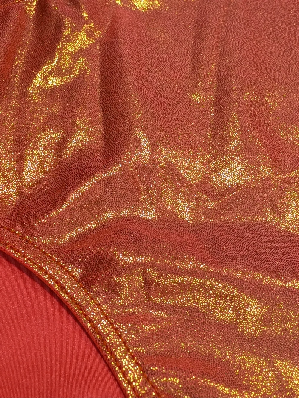 STUNNING Balera Gymnastics Ballet Dance Leotard AXL X-Large Metallic ORANGE HTF! - Picture 5 of 5